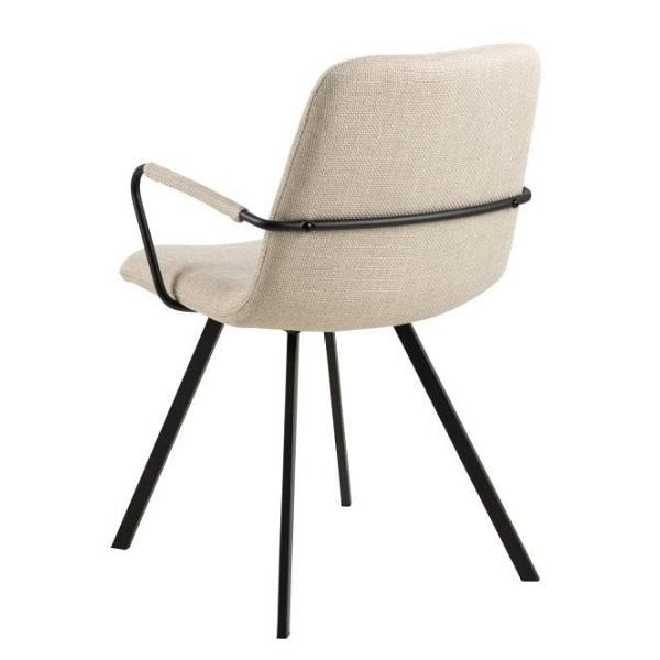 Krzesło z podłokietnikami Selina beżowe - ACTONA